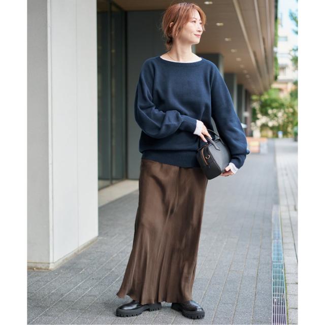 スピック＆スパン（Spick and Span）/《26SS 新作 / 予約》 ニュアンスコクーンバルキーニット