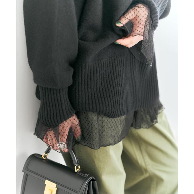 スピック＆スパン（Spick and Span）/《追加3》チュールドットチュニックプルオーバー