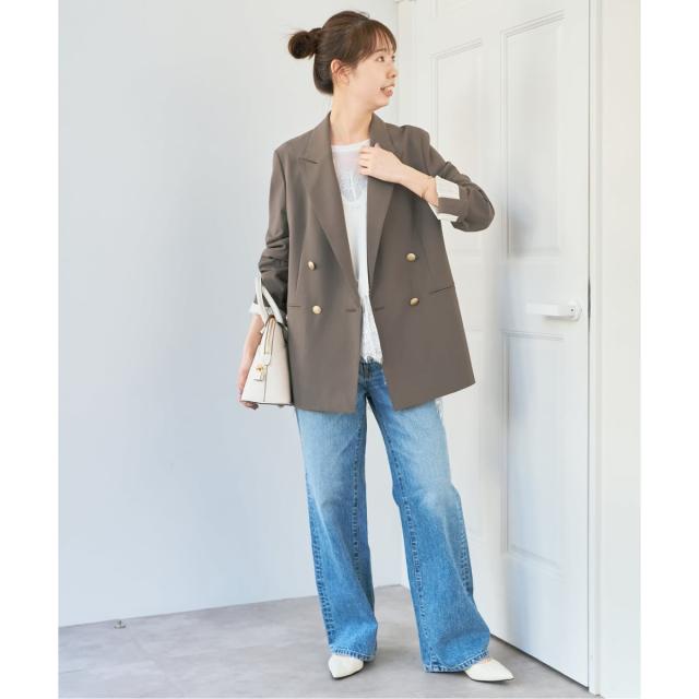 スピック＆スパン（Spick and Span）/《新色有り / 追加予約》プレーンウィーブダブルブレストジャケット