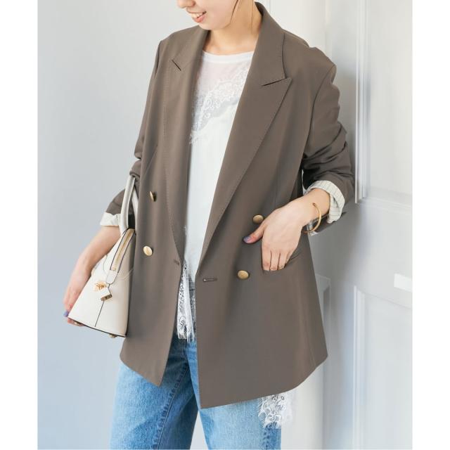 スピック＆スパン（Spick and Span）/《新色有り / 追加予約》プレーンウィーブダブルブレストジャケット