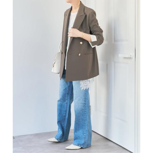 スピック＆スパン（Spick and Span）/《新色有り / 追加予約》プレーンウィーブダブルブレストジャケット