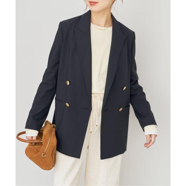 スピック＆スパン（Spick and Span）/《新色有り / 追加予約》プレーンウィーブダブルブレストジャケット