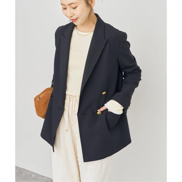 スピック＆スパン（Spick and Span）/《新色有り / 追加予約》プレーンウィーブダブルブレストジャケット