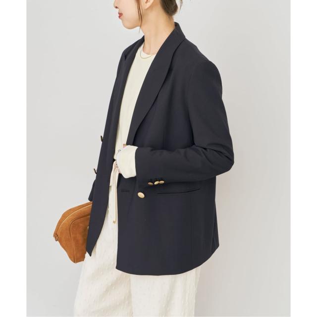 スピック＆スパン（Spick and Span）/《新色有り / 追加予約》プレーンウィーブダブルブレストジャケット
