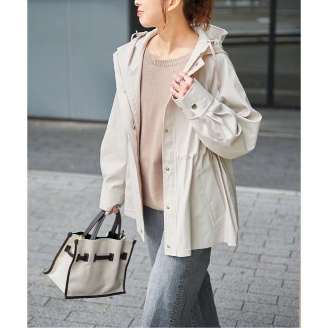 スピック＆スパン（Spick and Span）/《予約》撥水ツイルフーディーブルゾン