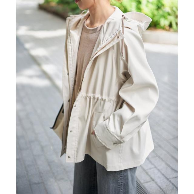 スピック＆スパン（Spick and Span）/《予約》撥水ツイルフーディーブルゾン