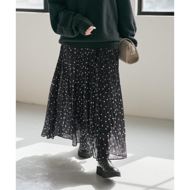 スピック＆スパン（Spick and Span）/《WEB限定 / 追加予約》ドットプリーツイージースカート