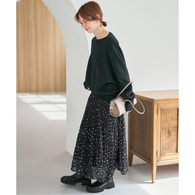 スピック＆スパン（Spick and Span）/《WEB限定 / 追加予約》ドットプリーツイージースカート