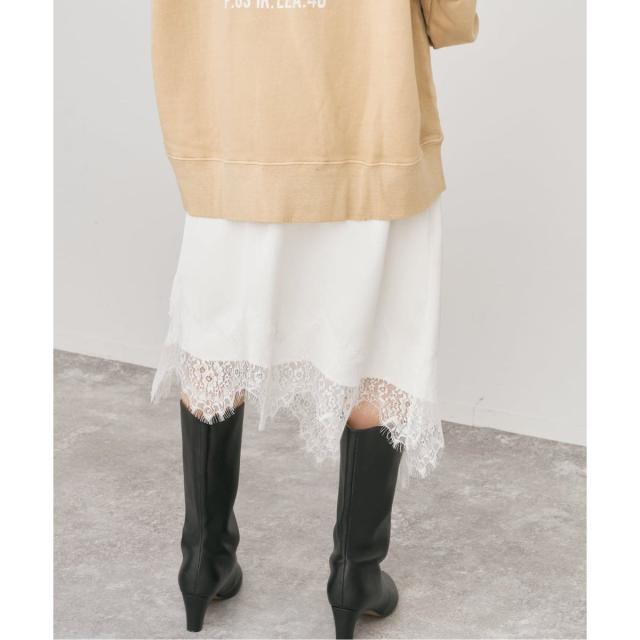 スピック＆スパン（Spick and Span）/《予約》レースサテンスカート