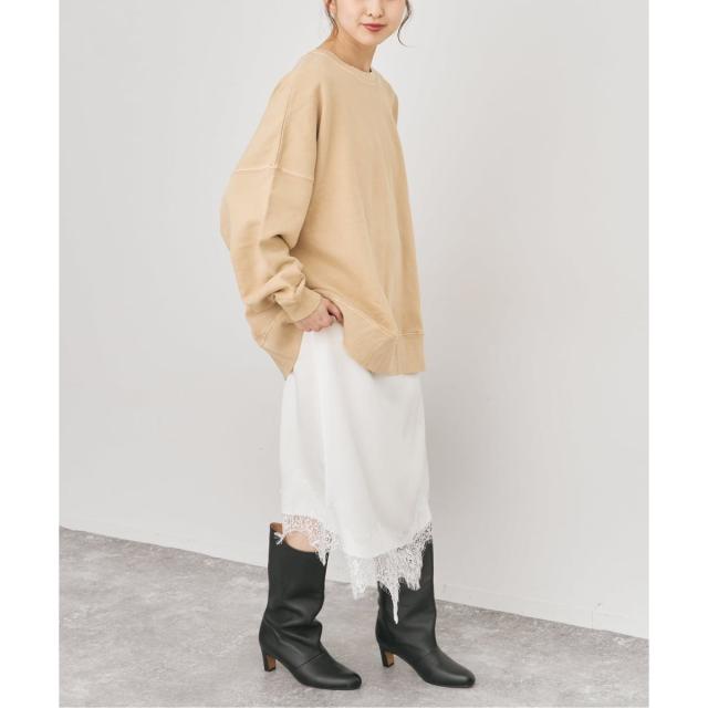 スピック＆スパン（Spick and Span）/《予約》レースサテンスカート