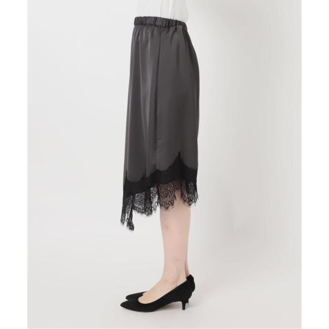スピック＆スパン（Spick and Span）/《予約》レースサテンスカート