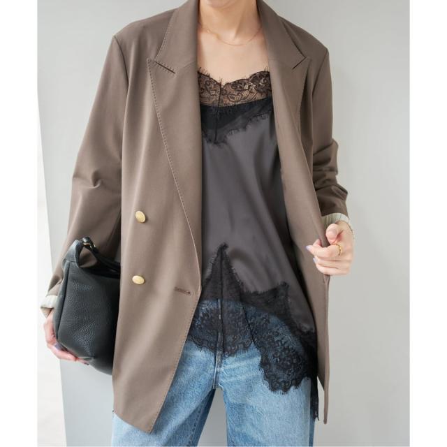 スピック＆スパン（Spick and Span）/《予約》レースサテンチュニックキャミソール