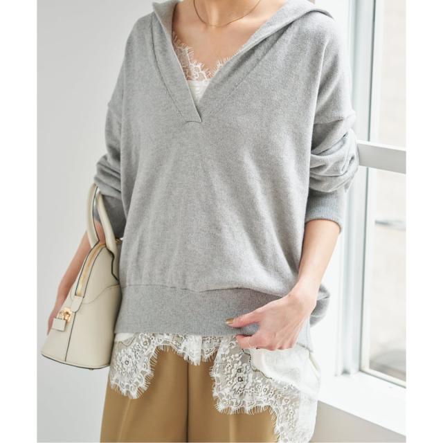 スピック＆スパン（Spick and Span）/《予約》レースサテンチュニックキャミソール