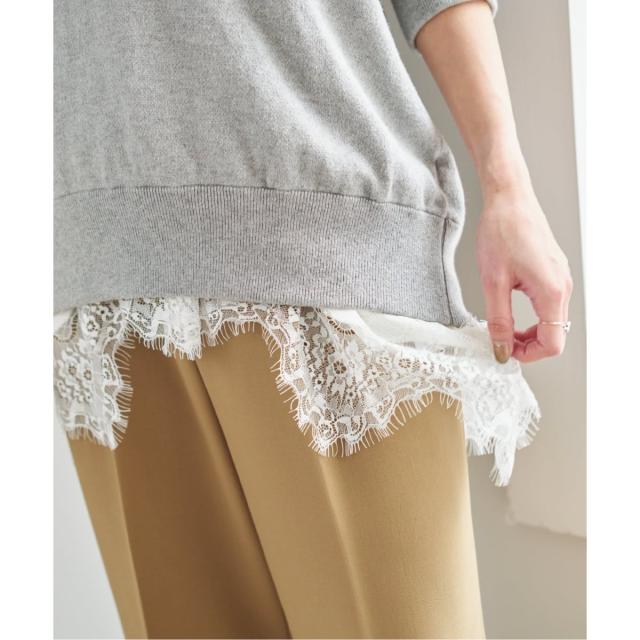 スピック＆スパン（Spick and Span）/《予約》レースサテンチュニックキャミソール