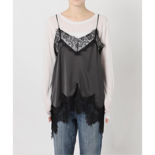 スピック＆スパン（Spick and Span）/《予約》レースサテンチュニックキャミソール