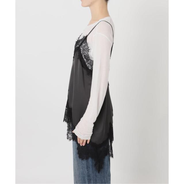 スピック＆スパン（Spick and Span）/《予約》レースサテンチュニックキャミソール