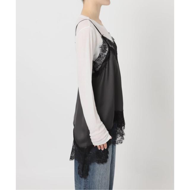 スピック＆スパン（Spick and Span）/《予約》レースサテンチュニックキャミソール