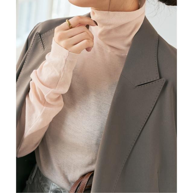 【NEW】スピック＆スパン（Spick and Span）/《新色有り / 追加2》シアーハイネックプルオーバー