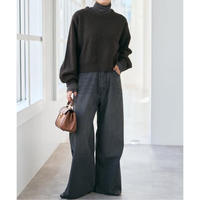 【NEW】スピック＆スパン（Spick and Span）/《新色有り / 追加2》シアーハイネックプルオーバー