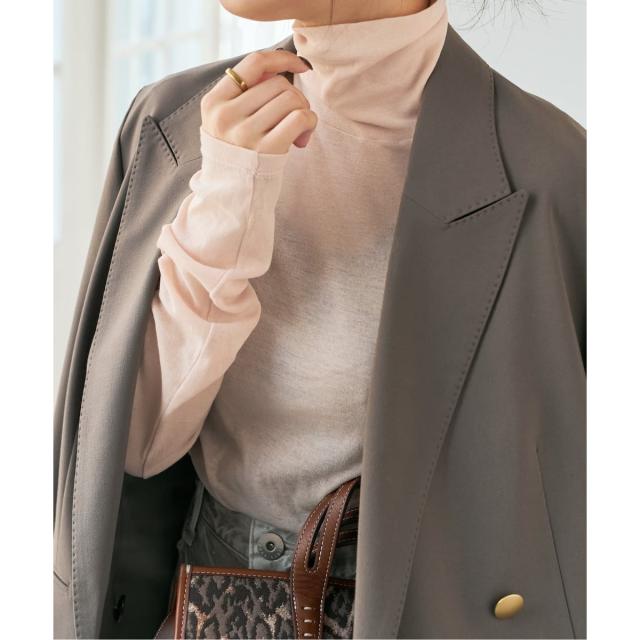 【NEW】スピック＆スパン（Spick and Span）/《新色有り / 追加2》シアーハイネックプルオーバー