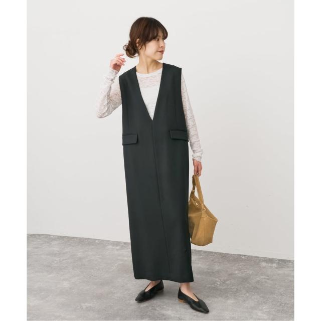 スピック＆スパン（Spick and Span）/《WEB限定 / 追加》ダブルクロスVネックワンピース_2