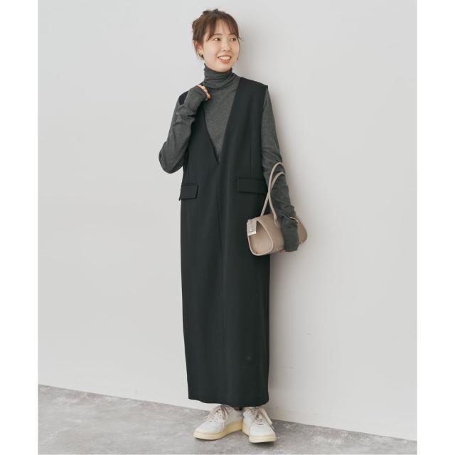 スピック＆スパン（Spick and Span）/《WEB限定 / 追加》ダブルクロスVネックワンピース_4