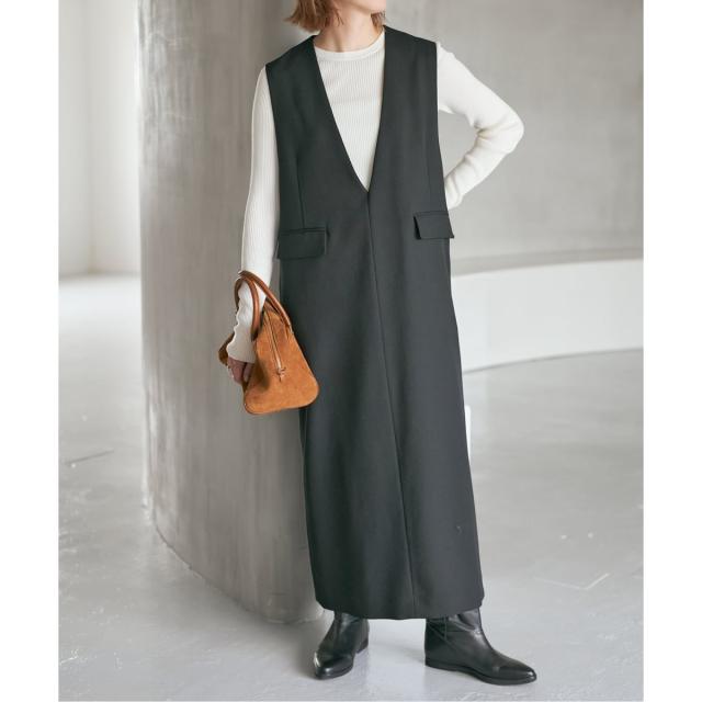 スピック＆スパン（Spick and Span）/《WEB限定 / 追加》ダブルクロスVネックワンピース_10