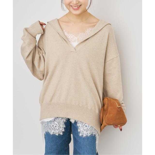 スピック＆スパン（Spick and Span）/コットンカシミヤフードニットプルオーバー_11