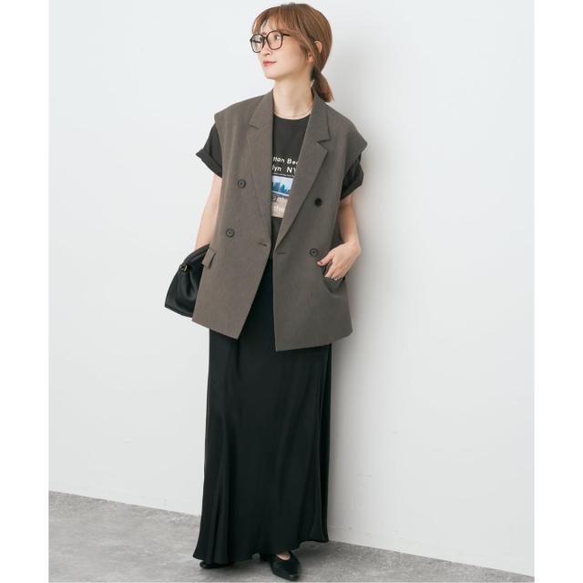 スピック＆スパン（Spick and Span）/《手洗い可》エアリーブレンドダブルブレストジレ_2