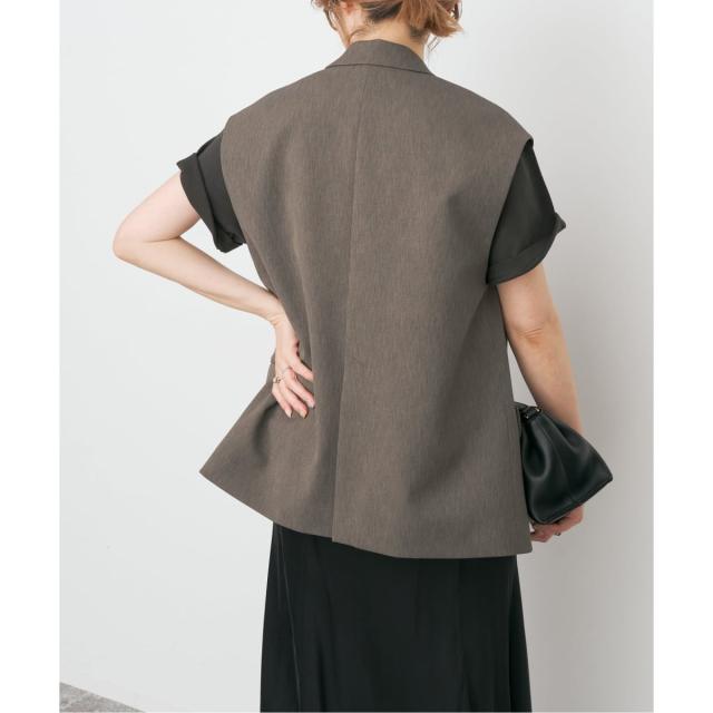 スピック＆スパン（Spick and Span）/《手洗い可》エアリーブレンドダブルブレストジレ_7