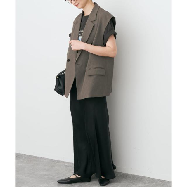 スピック＆スパン（Spick and Span）/《手洗い可》エアリーブレンドダブルブレストジレ_8