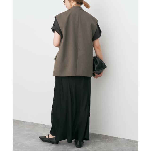 スピック＆スパン（Spick and Span）/《手洗い可》エアリーブレンドダブルブレストジレ_9