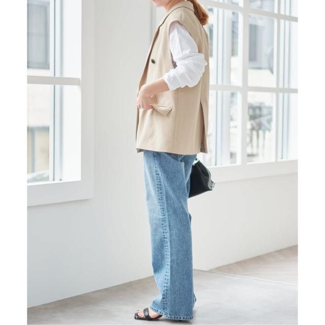 スピック＆スパン（Spick and Span）/《手洗い可》エアリーブレンドダブルブレストジレ_15