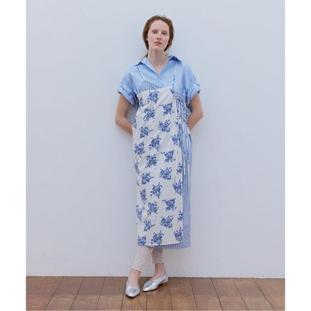 スピック＆スパン（Spick and Span）/《一部店舗+WEB限定》Glyph Flower Print x Stripe Skirt