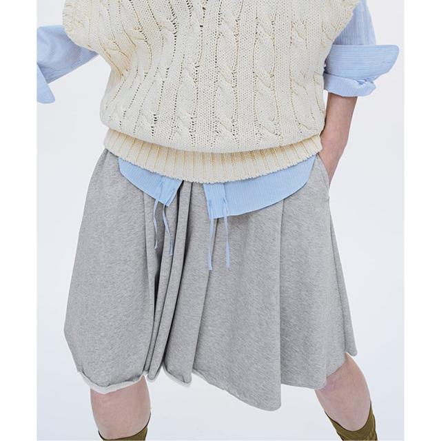 スピック＆スパン（Spick and Span）/《一部店舗+WEB限定》Glyph Back Pile Gather Culottes