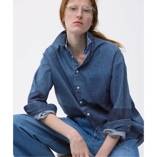 スピック＆スパン（Spick and Span）/《一部店舗+WEB限定》Glyph Garment Wash Denim Shirts