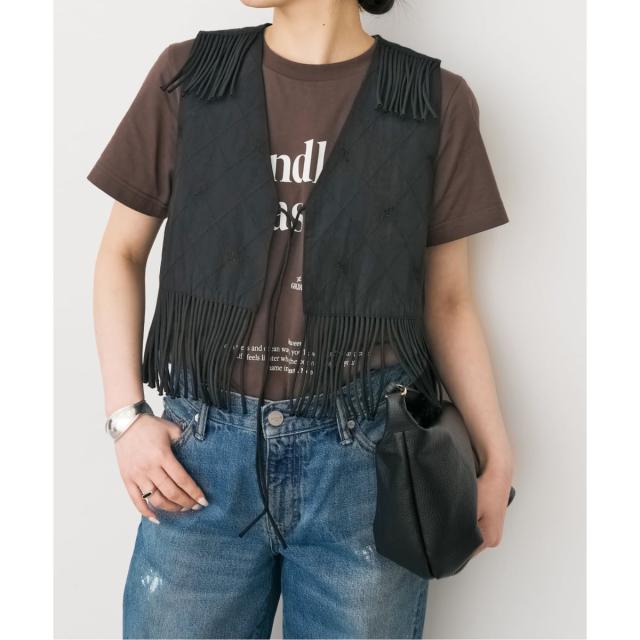 スピック＆スパン（Spick and Span）/crinkle crinkle crinkle 別注フリンジベスト*_5