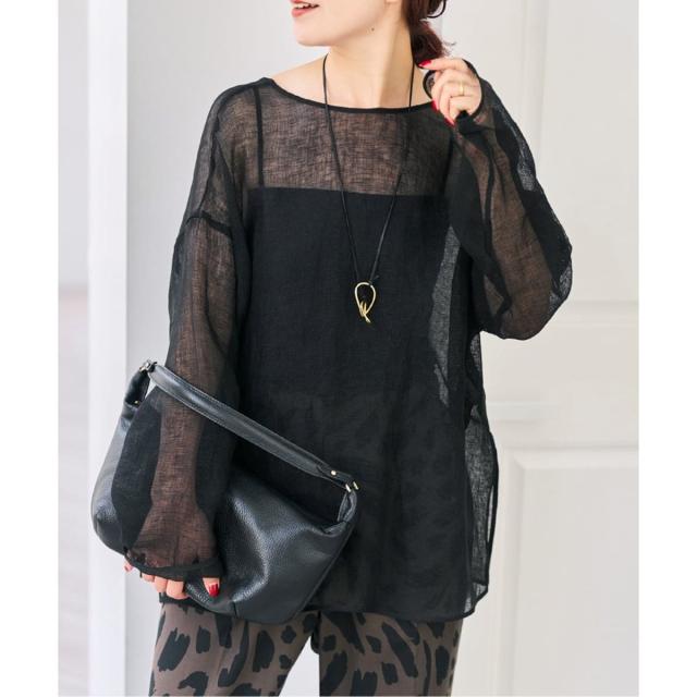 ☆美品☆ Spick and Span メッシュ リネン ルーズ プルオーバー スピック＆スパン（Spick and Span）/《新色有り / 追加》メッシュ