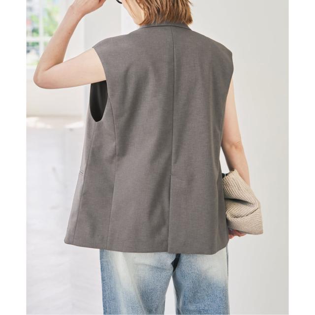 スピック＆スパン（Spick and Span）/《セットアップ可》ツイルストレッチダブルボタン ベスト_7