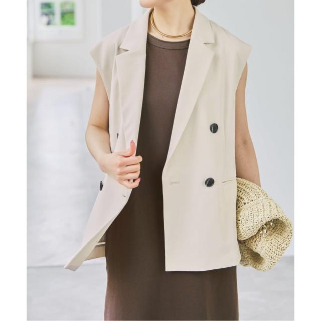 スピック＆スパン（Spick and Span）/《セットアップ可》ツイルストレッチダブルボタン ベスト_11