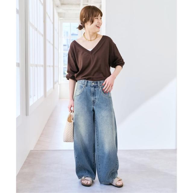 スピック＆スパン（Spick and Span）/《セットアップ / 手洗い可》シルクコットンVネックプルオーバー_12