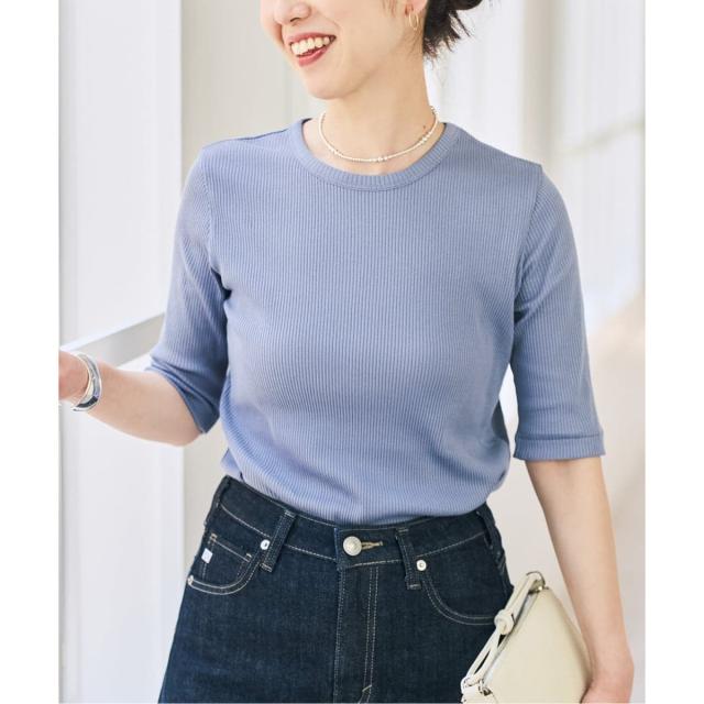 スピック＆スパン（Spick and Span）/コットンシルケットリブハーフスリーブプルオーバー_13