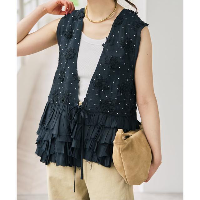 スピック＆スパン（Spick and Span）/《別注 / 予約》crinkle crinkle crinkle Frill rayon shant