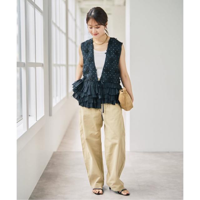 スピック＆スパン（Spick and Span）/《別注 / 予約》crinkle crinkle crinkle Frill rayon shant_1