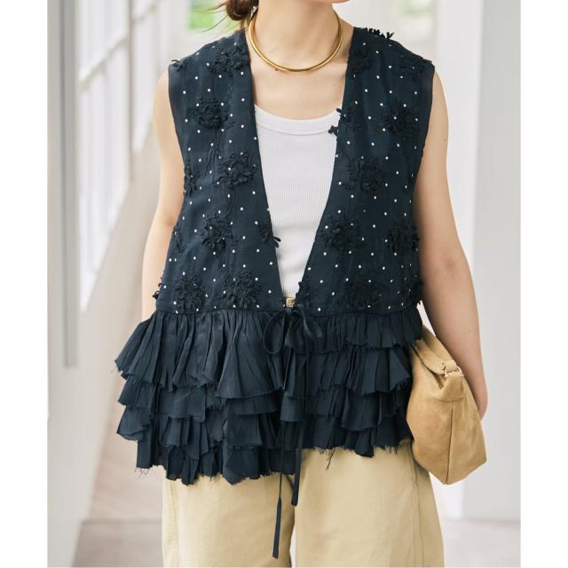 スピック＆スパン（Spick and Span）/《別注 / 予約》crinkle crinkle crinkle Frill rayon shant_3