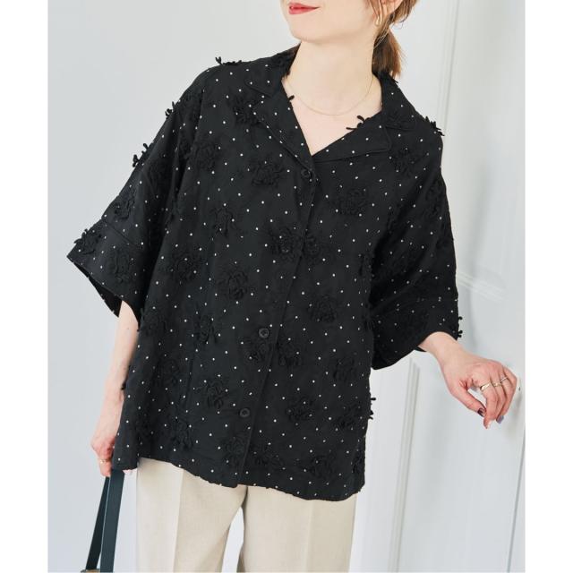 スピック＆スパン（Spick and Span）/crinkle crinkle crinkle dot 3D embroidery open col
