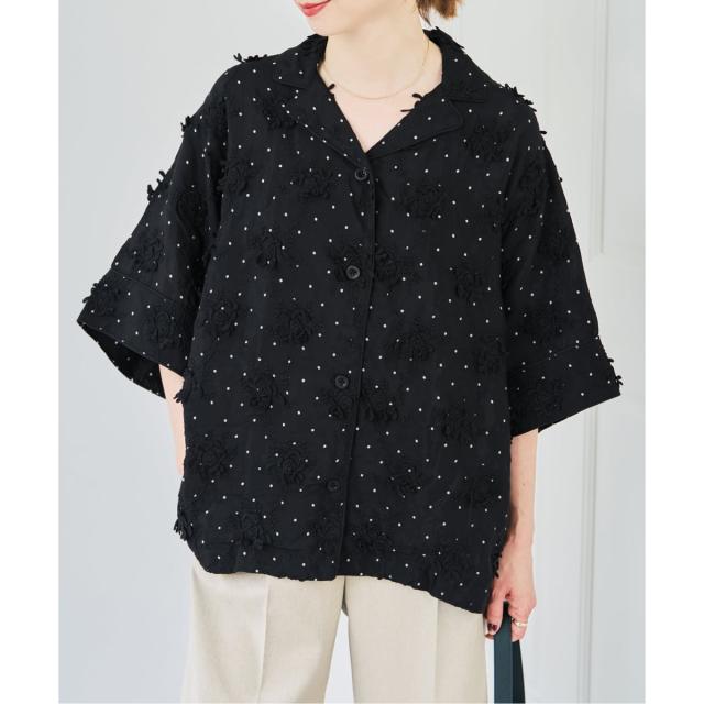 スピック＆スパン（Spick and Span）/crinkle crinkle crinkle dot 3D embroidery open col_1