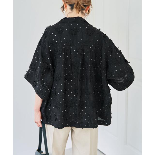 スピック＆スパン（Spick and Span）/crinkle crinkle crinkle dot 3D embroidery open col_5