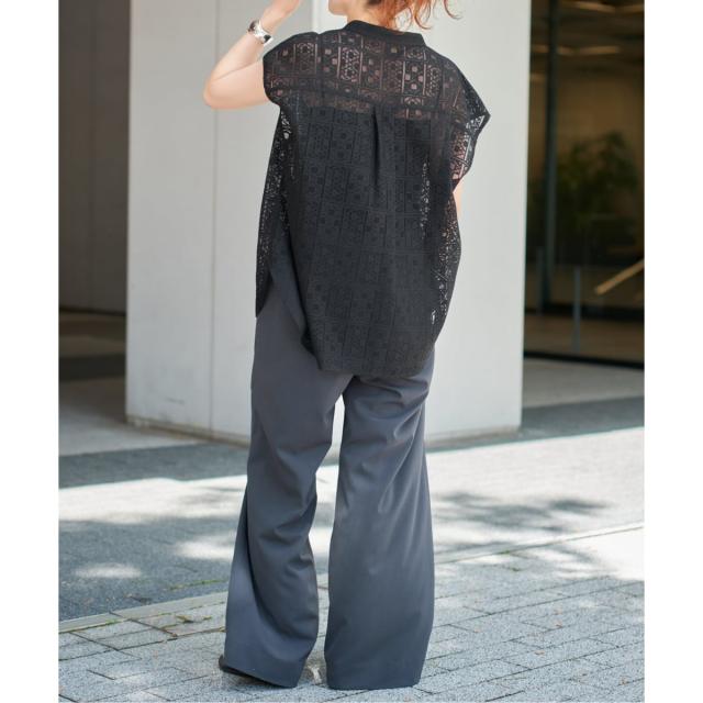 スピック＆スパン（Spick and Span）/《追加》PEレースフレンチスリーブシャツ_10