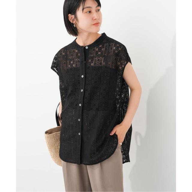 スピック＆スパン（Spick and Span）/《追加》PEレースフレンチスリーブシャツ_11